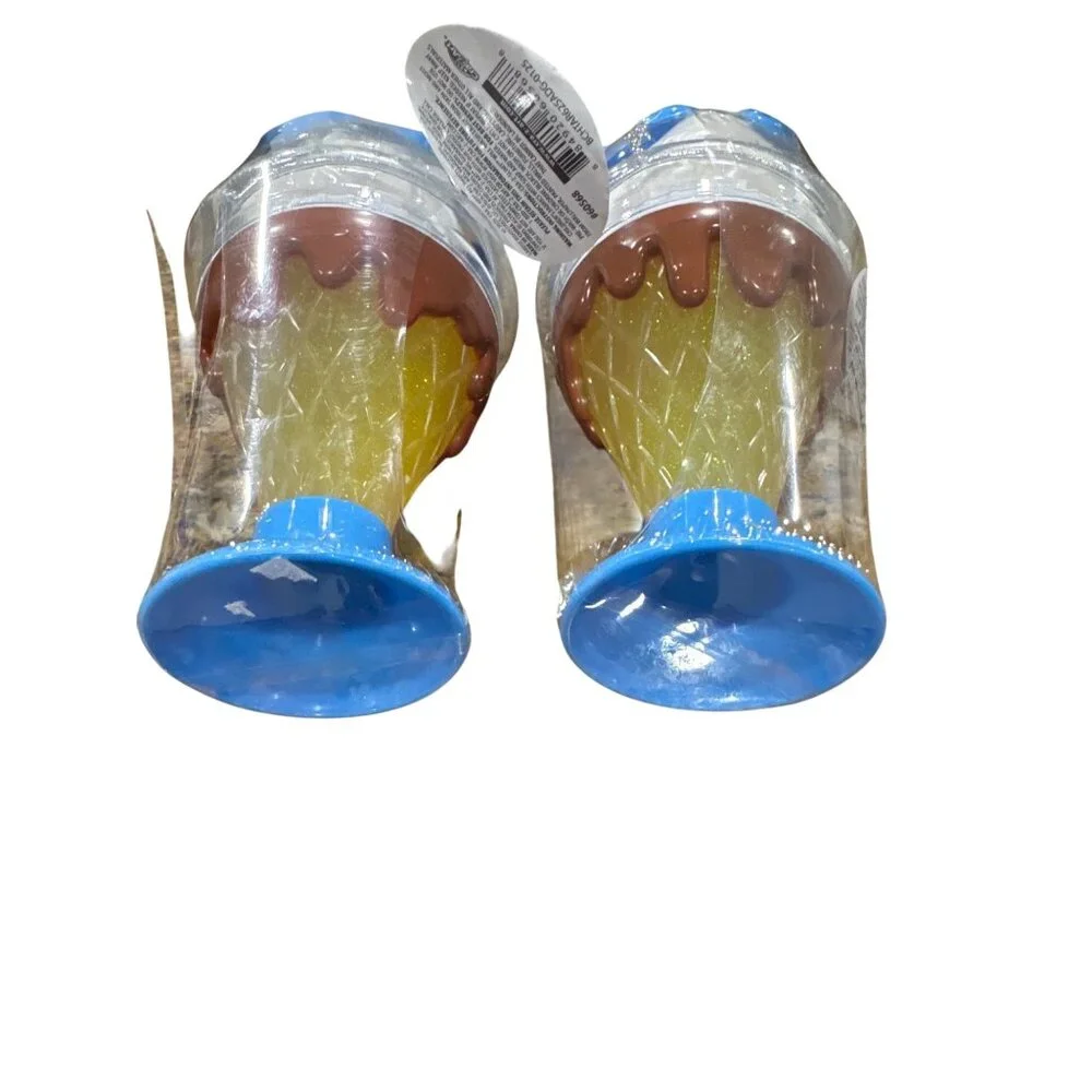 CRA-Z-SLIMY Set of 2 - Cotton Candy Scented Ice Cream Cone Glitter & Butter Slim